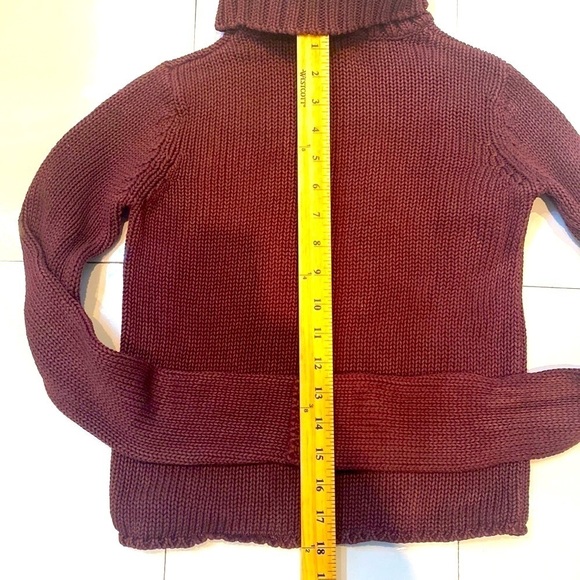 Banana Republic 💯 cotton knit aubergine turtleneck. Long sleeves. Size XS. - Picture 7 of 8